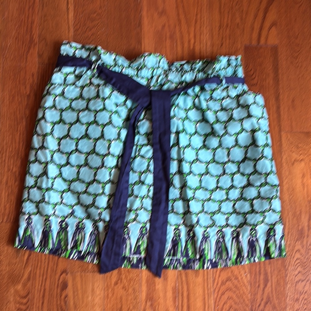Lilly Pulitzer Blue and Green Mini Skirt